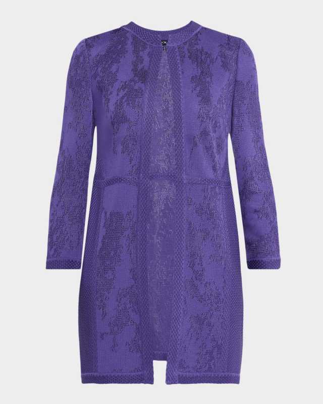 Tonal Jacquard-Knit Heritage Jacket